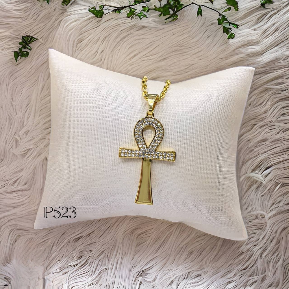 Gold Ankh Pendant Necklace